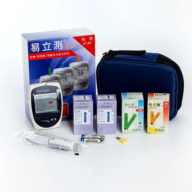 Easytouch Gcu Portable Biochemical Glucose Cholesterol Uric Acid Analyzer Device Diabetes Sugar Diabetic Products