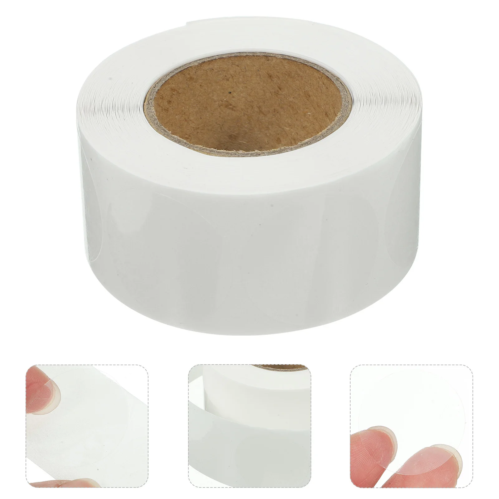 2 Rolls Clear Adhesive Dots Stickers for Gift Labeling and Organization Transparent Round Labels for Envelopes Jars Bottles Home