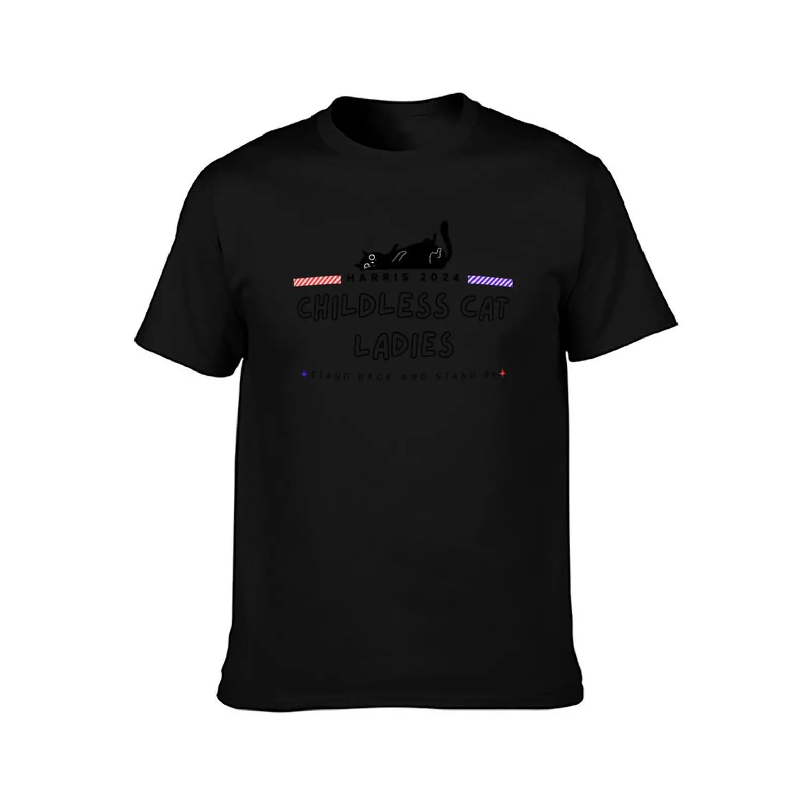 Childless Cat Ladies Kamala Harris 2024 T-Shirt Independence Day Short Sleeve T-Shirt