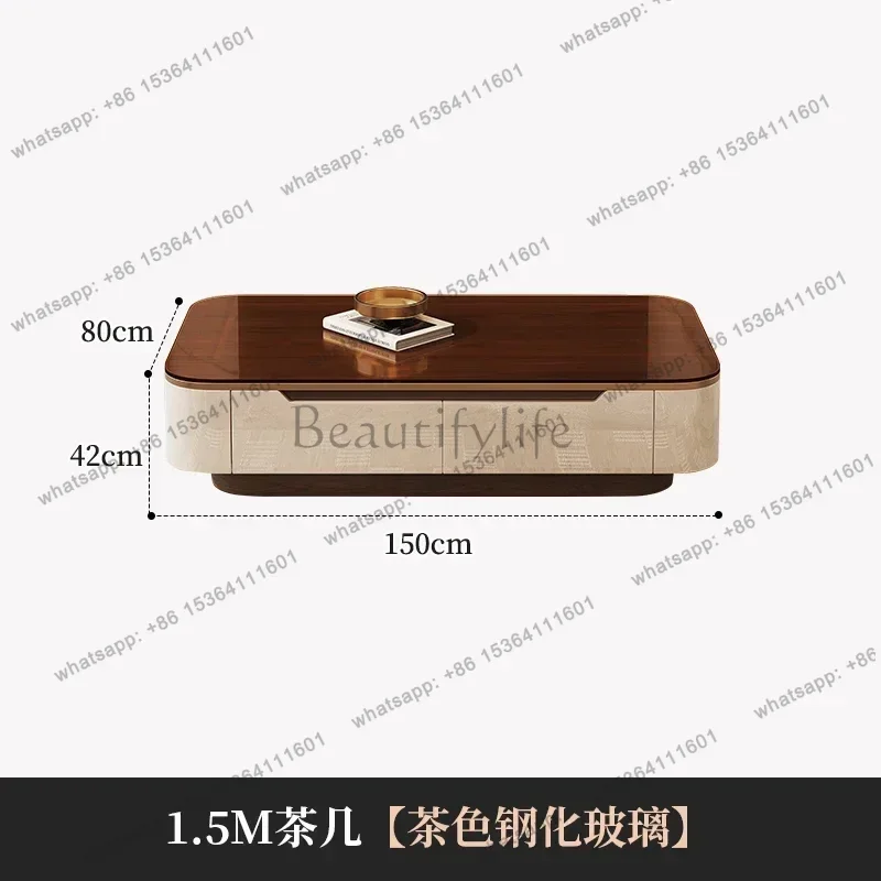 Mesas Microcrystalline Stone Glass Light Luxury Simple Coffee Table And TV Cabinet Coffee Tables Pliante Furniture Home Desk