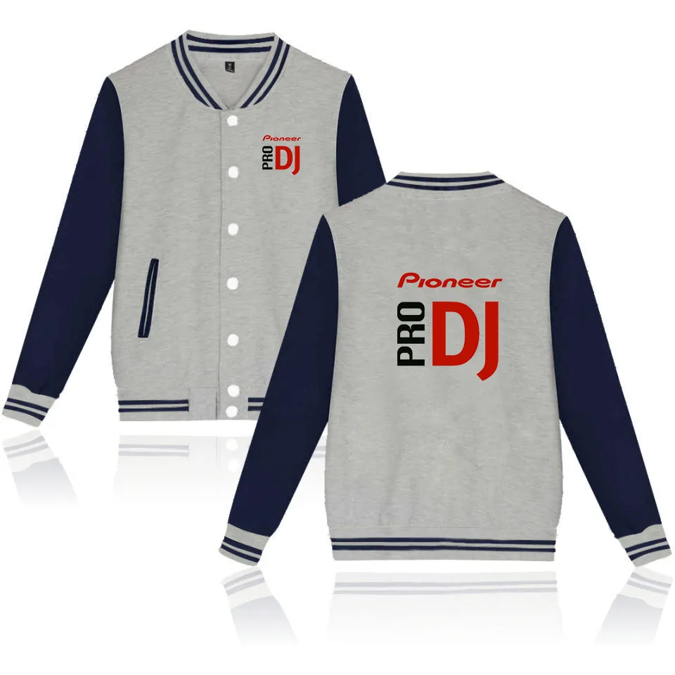 Pioneer Pro Dj Varsity Baseball Bomber Jacket Men Women Hip Hop Harajuku Jackets Streetwear Boys Girls Loose College Coats