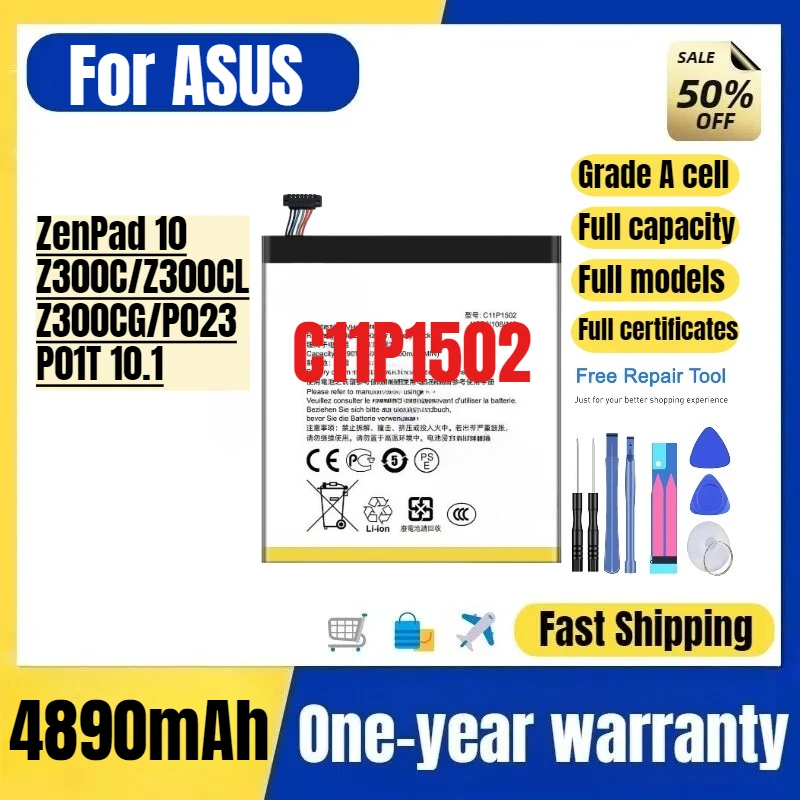 

C11P1502 for ASUS ZenPad 10/Z300C/Z300CL/Z300CG/P023/P01T10.1 Mobile Phone Battery High Quality Replacement Bateria Grade A Cell