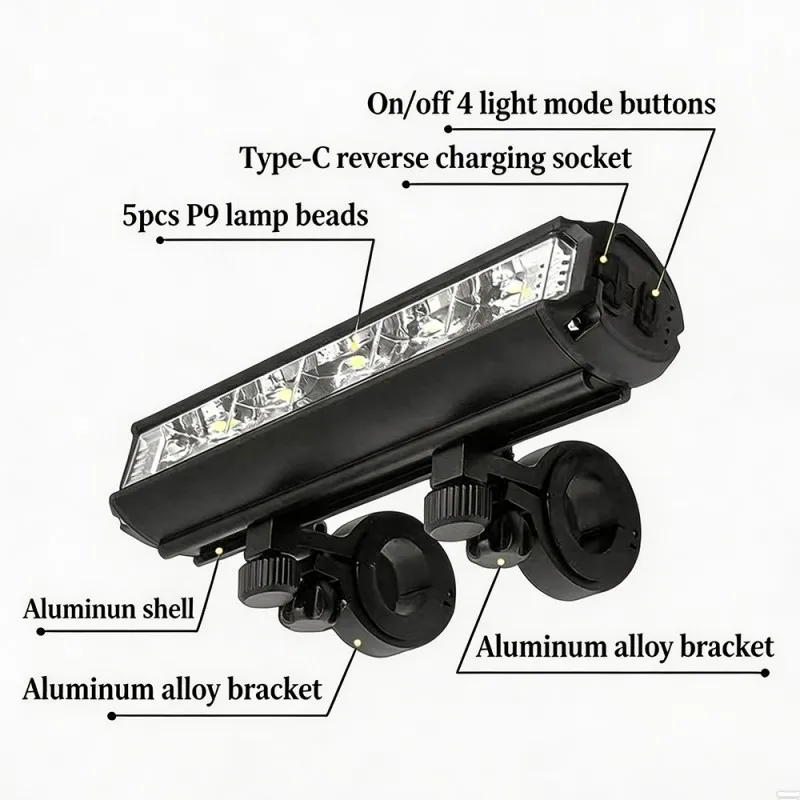 FIVEMI Bicycle Light Front 10000mAh Bike Light Power Bank Waterproof Flashlight USB Charging MTB Road Cycling Lamp Accessories gallery 4