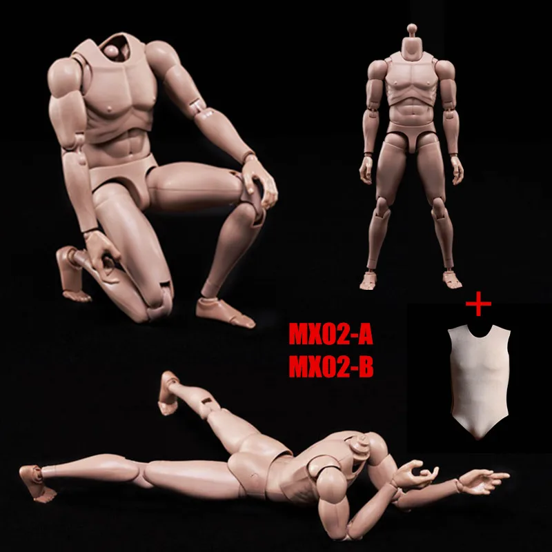 

1/6 Scale MX02-A MX02-B Male Anime Nude Figure Body Super Flexible Joint Body Action Figure Collectible Figurines Free Shipping