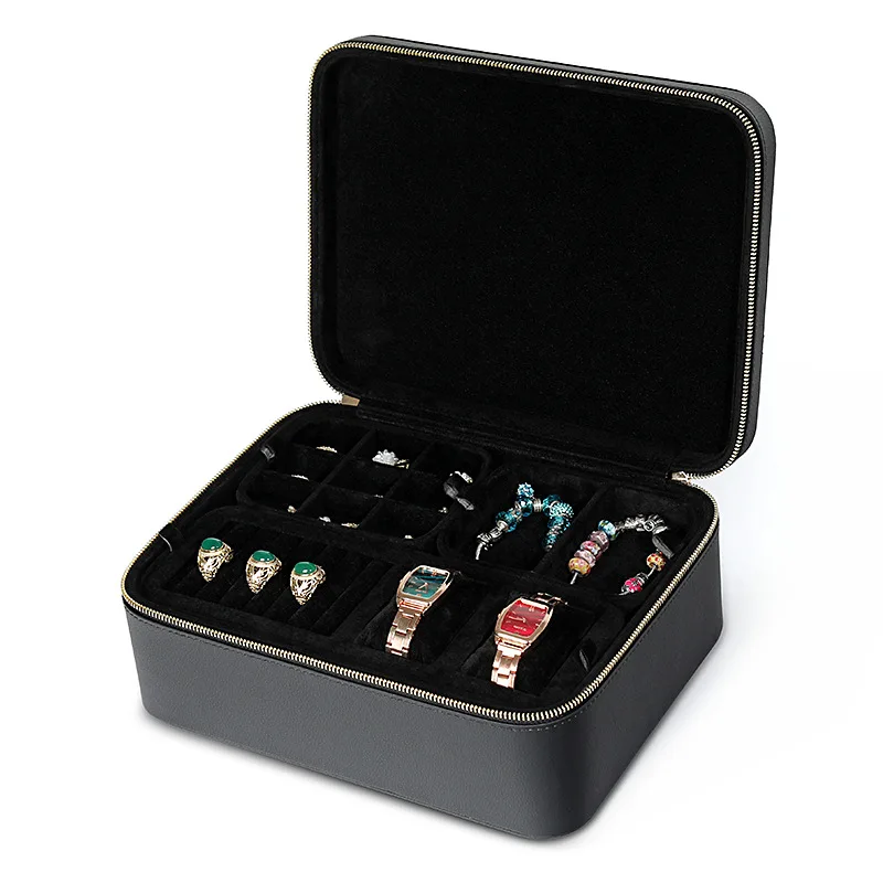 

Leather Jewelry Storage Box Bracelet Watch Jewelry Organizer Box Women Ring Pendant Accessory Storage Case Luxury Display Boxes