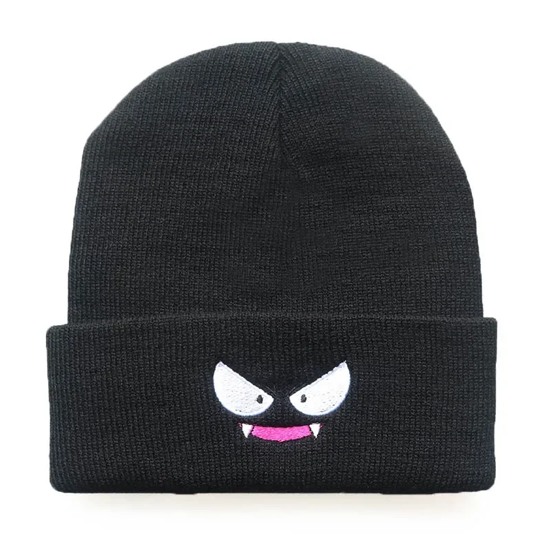 Gorros de punto de Anime Pokemon Pikachu para hombres y mujeres, gorra de calidad de Color sólido, sombreros cálidos casuales lindos, gorras Unisex