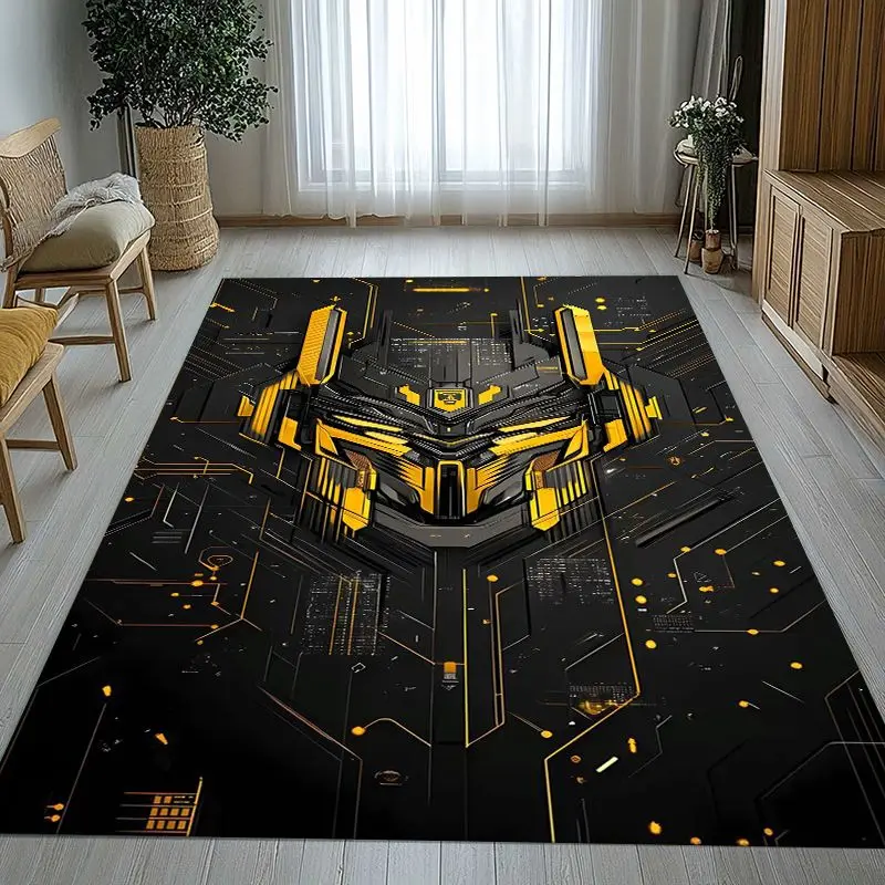 Retro Autobots Transformers Optimus Prime Area Rug,Soft Non-Slip Carpet Mat for Living Room Bedroom,Sofa Floor Rug,Home Decor
