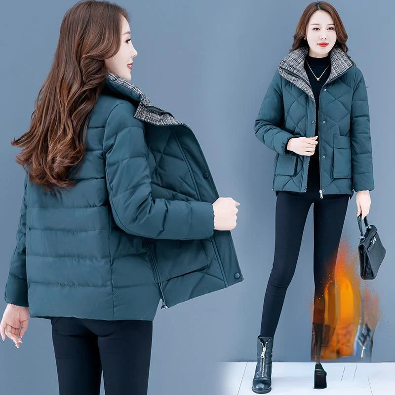 

Winter Jacket Women Parkas Pocket Female Loose Thicken Warm Hooded Coats Jackets Ladies Parka Down Fashion Cotton G490