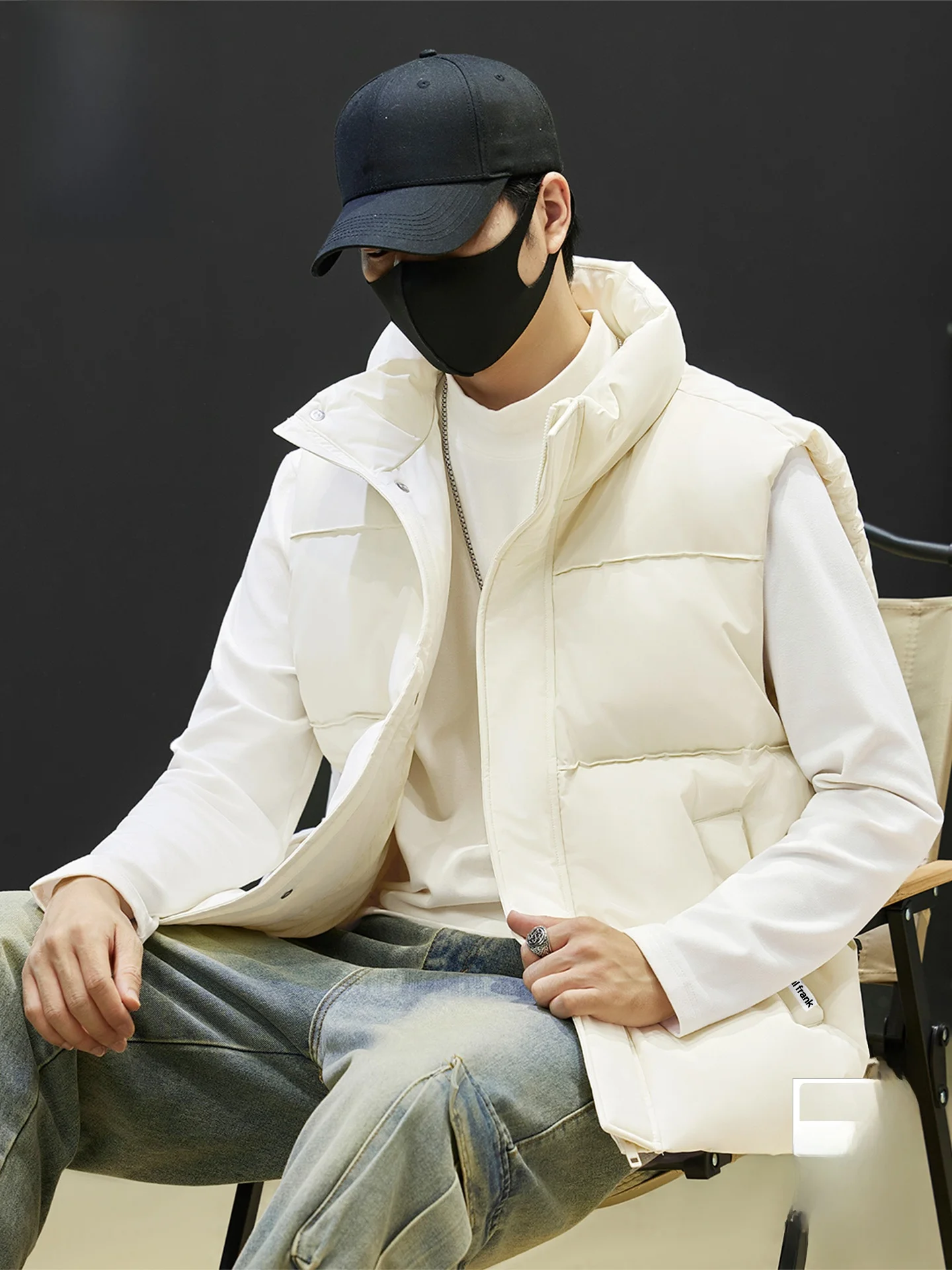 

Мужской прочный пуховый жилет с дизайном Big Mouth Monkey, теплый, модный, в американском стиле, для осени и зимы