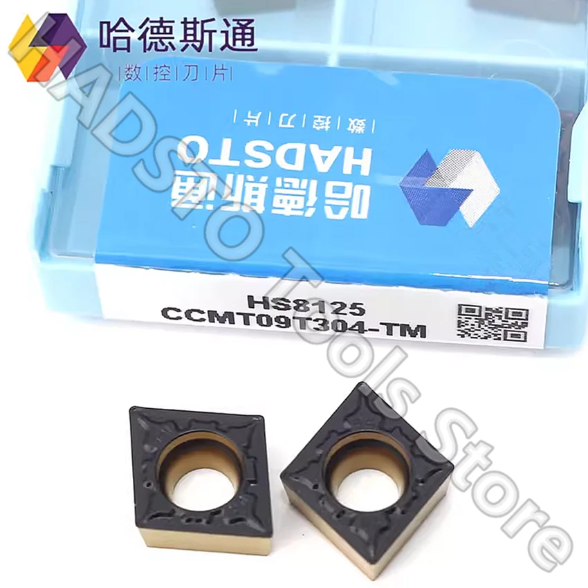 CCMT09T304-TM HS8125 CCMT09T304 CCMT32.51 HADSTO CNC carbide inserts Dual color CVD coating Turning inserts For Steel P15-P30