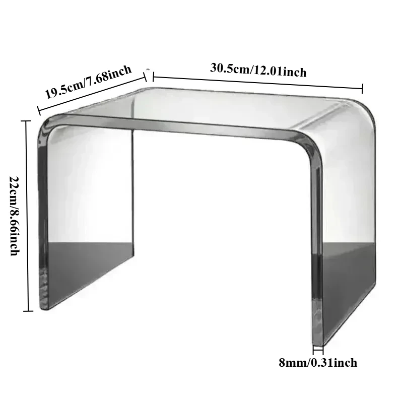 الاكريليك الغرور كرسي تغيير الأحذية مسند القدمين الأسرة أريكة البراز غرفة المعيشة أريكة طاولة القهوة طاولة جانبية صغيرة مقعد طاولة بلاستيكية #5