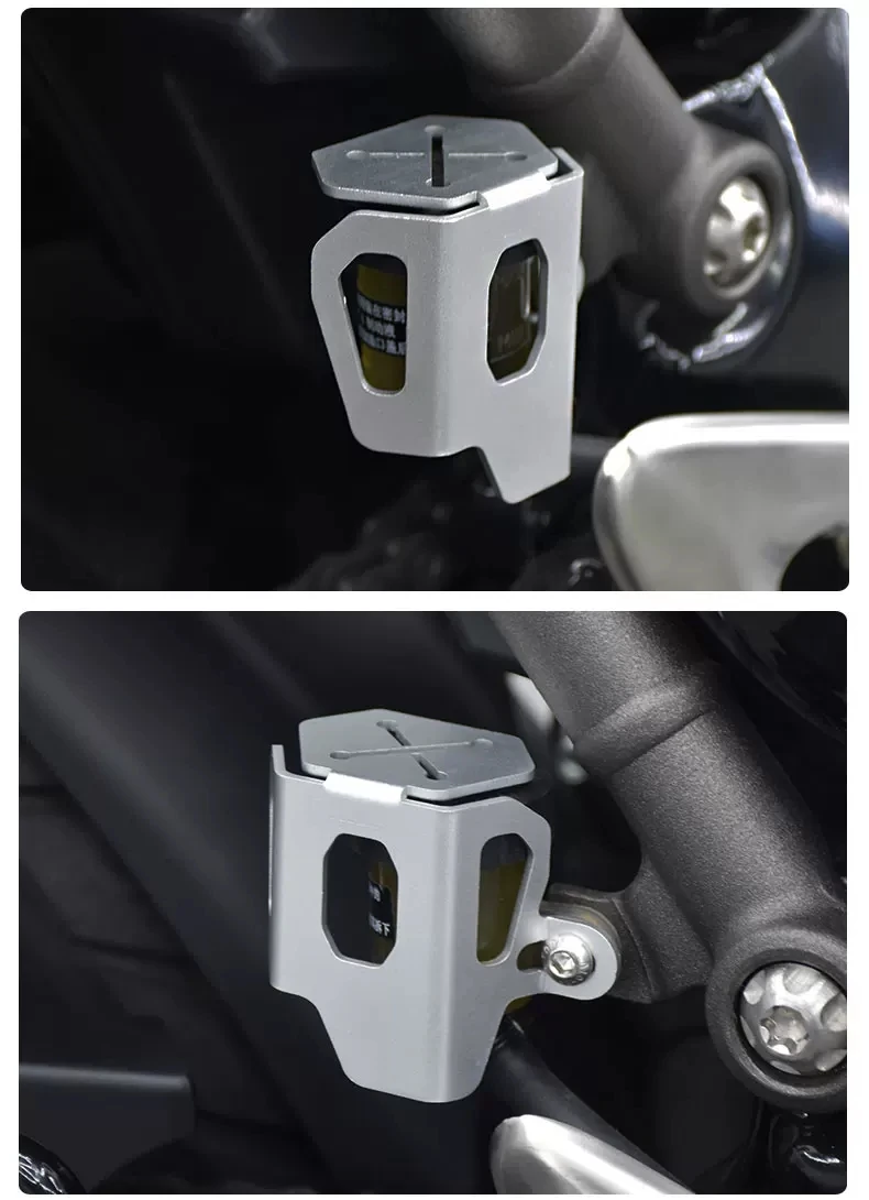 For  Scrambler 400X Brake Oil Reservoir Guard Rear Fluid Cup Decorative Protection Cover Mod Parts