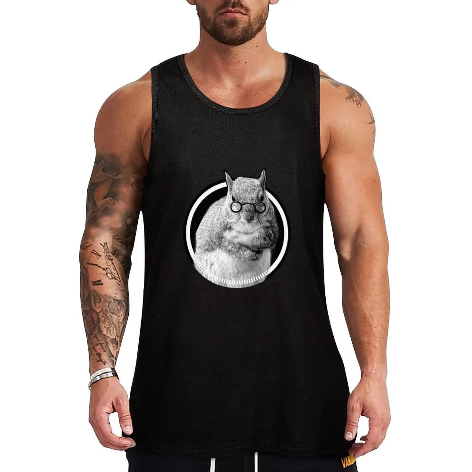 

The Judgement Squirrel Tank Top T-shirt male sleeveless shirts gym clothes man fitness singlets for men