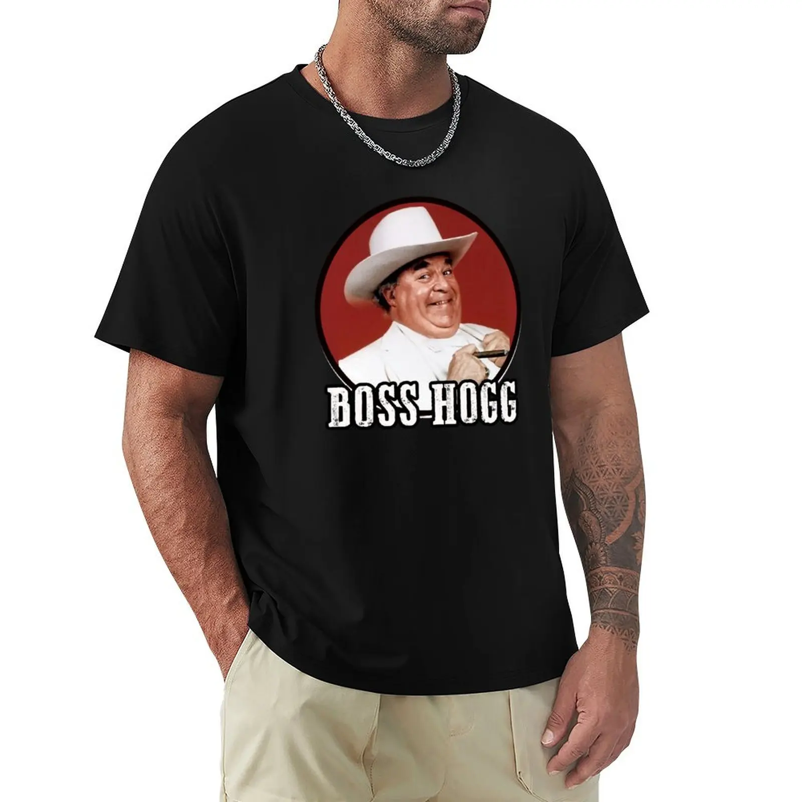Boss Hogg from Dukes Of Hazzard T-Shirt Large Size Loose Casual Tee