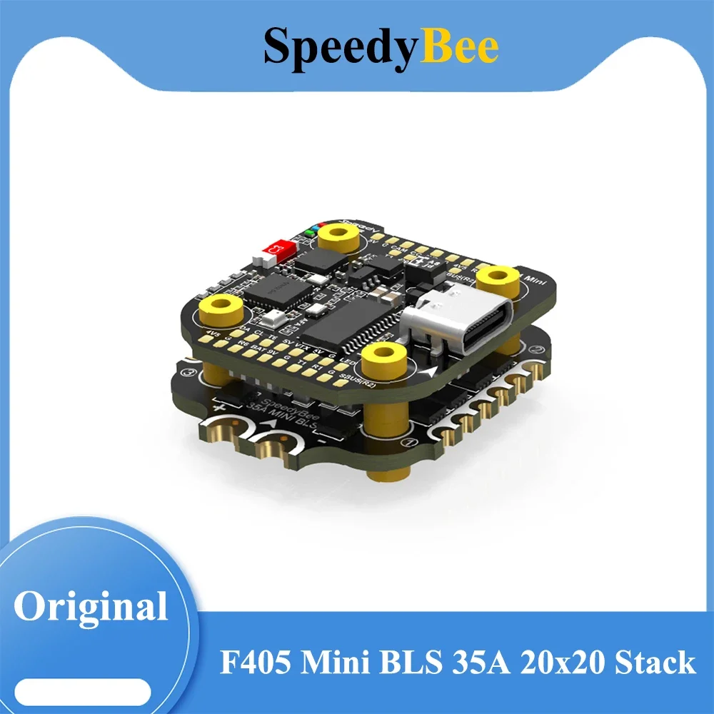 UniFlySpeedyBee F405 Mini BLS 35A 20x20 Stack F405 Mini Flight Controller BLS 35A Mini V2 4-in-1 BLHeli_S J-H-40 ESC FPV Free Ra