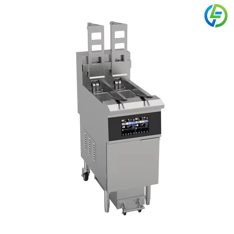 Maßgeschneiderte Chip-Fritteuse, automatisch, für Restaurant, gewerbliche Küche, Innengasdruck-Fritteusen, elektrische Einzelmaschine