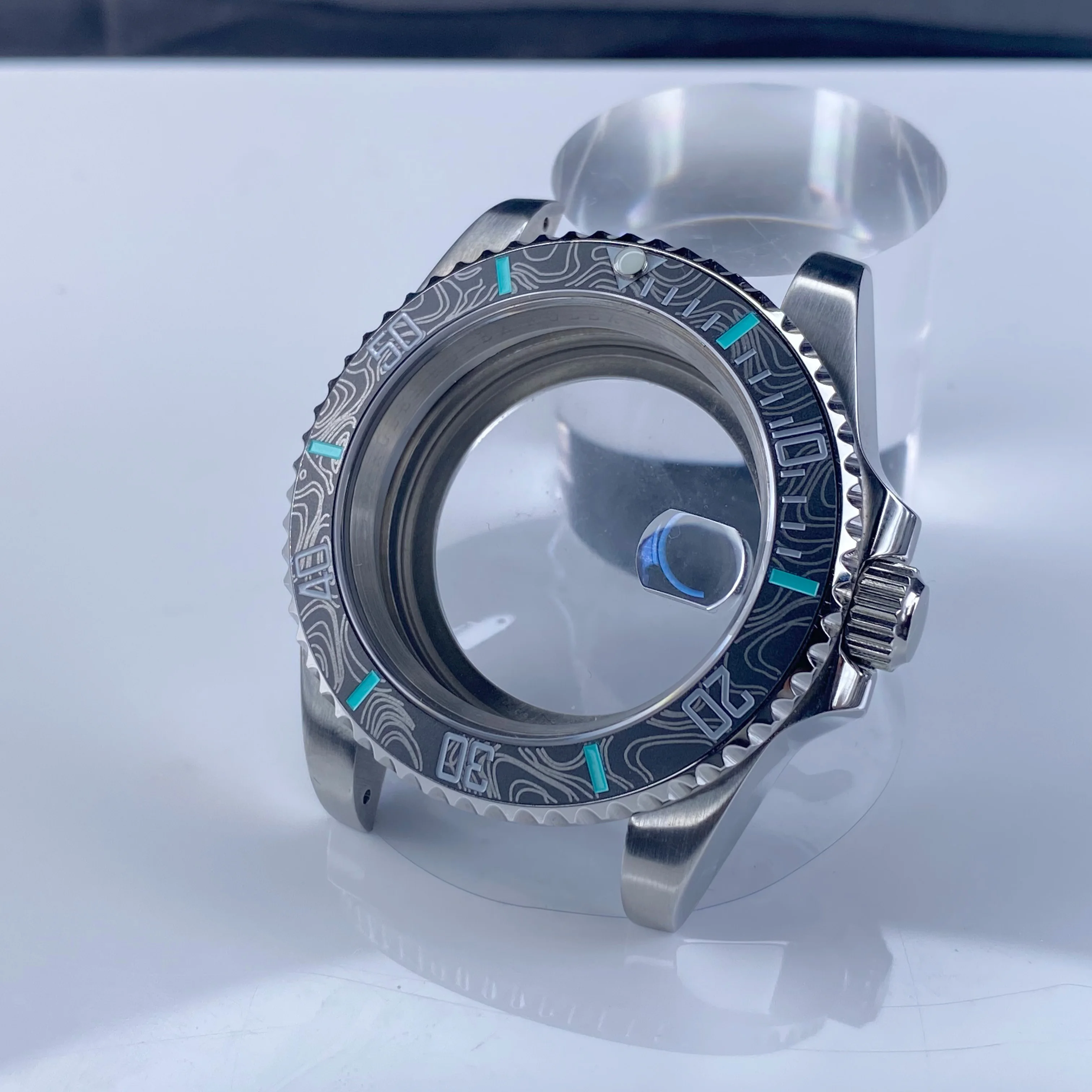 NH35 40mm High-Quality SUB NH35 watch case Sapphire Glass Case with 120 clicks Watch Men's Case FIT NH34 NH35 NH36 Movement