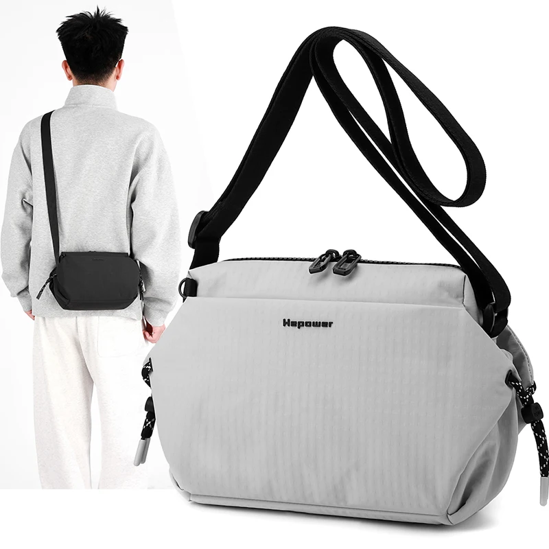 Outdoor Daily Commuting Small Backpack Korean Style Simple Design Polyester Fiber Casual Unisex Lightweight Crossbody Bag Male