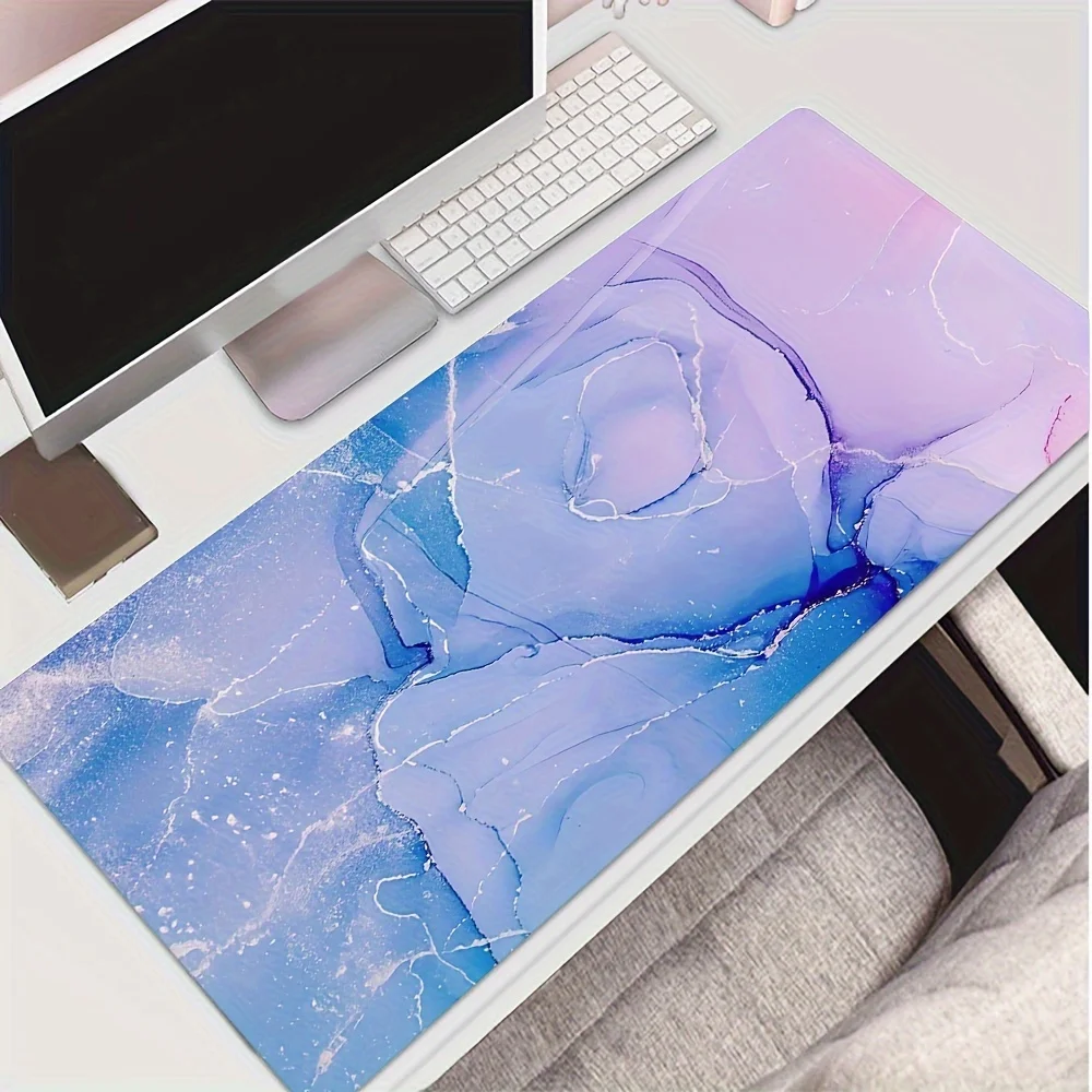 Purple Marble Texture Mouse Pad Large Computer Office Game Table Mats XXL Rubber Anti-slip Gaming Keyboard Carpet Long Desk Pads
