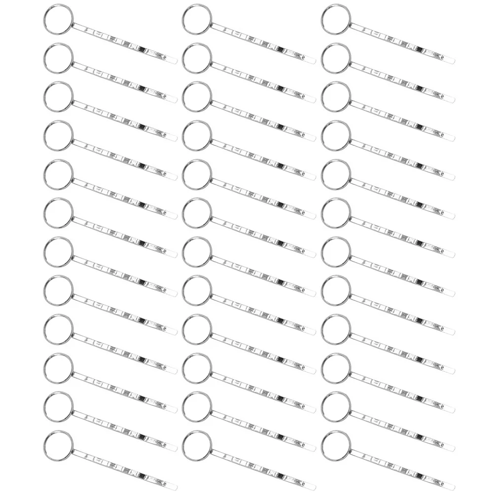 

50 Pcs Hair Accessories DIY Round Tray Clip Women Bezel Barrette for Girls Barrettes Pin