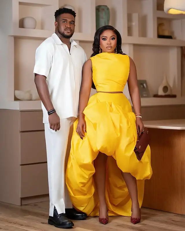 Newest Fashionable Yellow Bubble High Low Satin Formal Party Dresses Modest African Women Maxi Dress Long Maxi Gowns