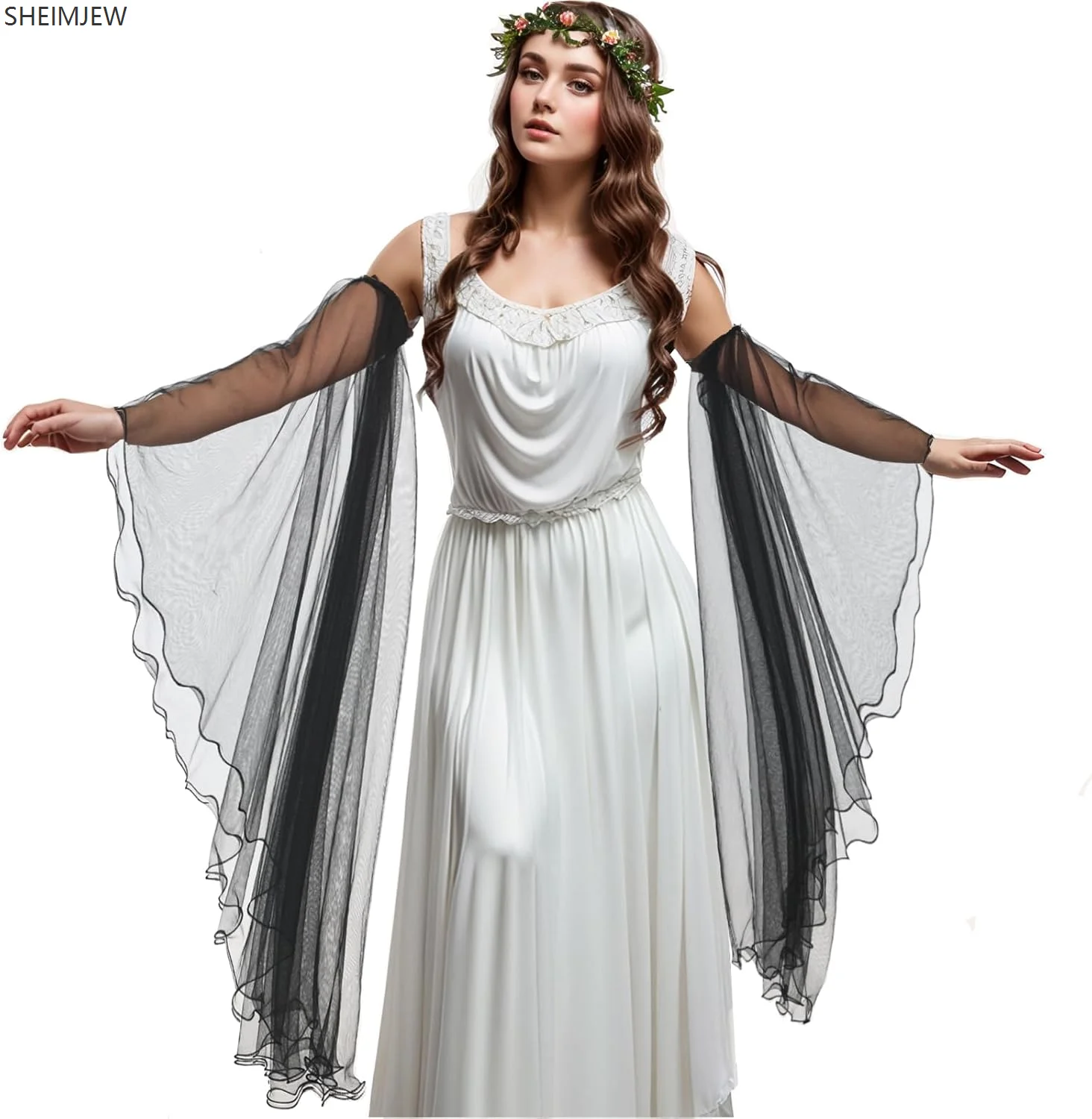 

Victorian Long Tulle Gloves Cosplay Removable Sleeves Cape Gothic Wedding Dress Accessories Armlets Suitable For Halloween 2025