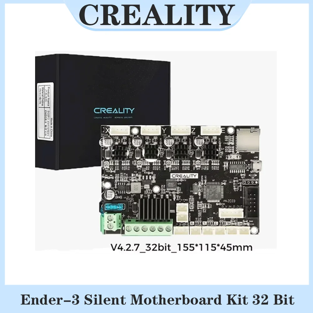 

Creality Ender 3 Upgraded Silent Motherboard Kit 32-Bit High Performance V4.2.7 TMC2225 Driver Marlin 2.0.1 for 3D Printer
