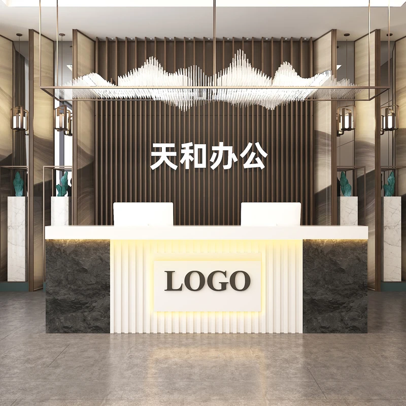 

Simplicity Luxury Reception Desk Beauty Salon Modern Cashier Table Nail Salon Recepcja Salon Beauty Nordic Furniture Desk