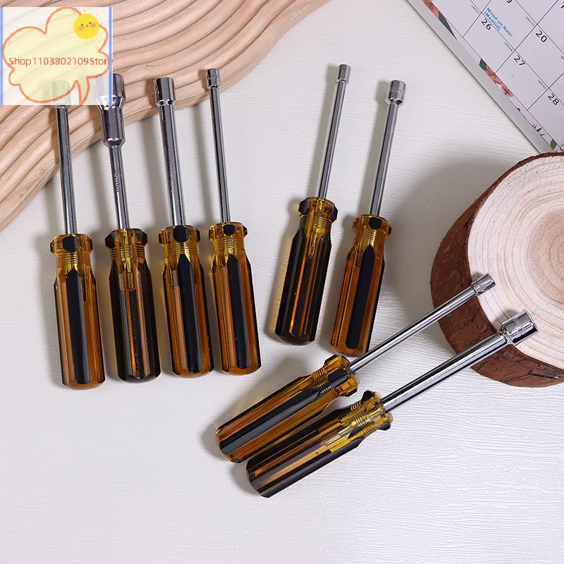 1PC 4/5/5.5/6/7/8/9/10/11/12/13/14mm M3 M4 Hex Socket Head Handle CRV Shaft Nut Screwdriver Nut-wrench Casing Batch Hand