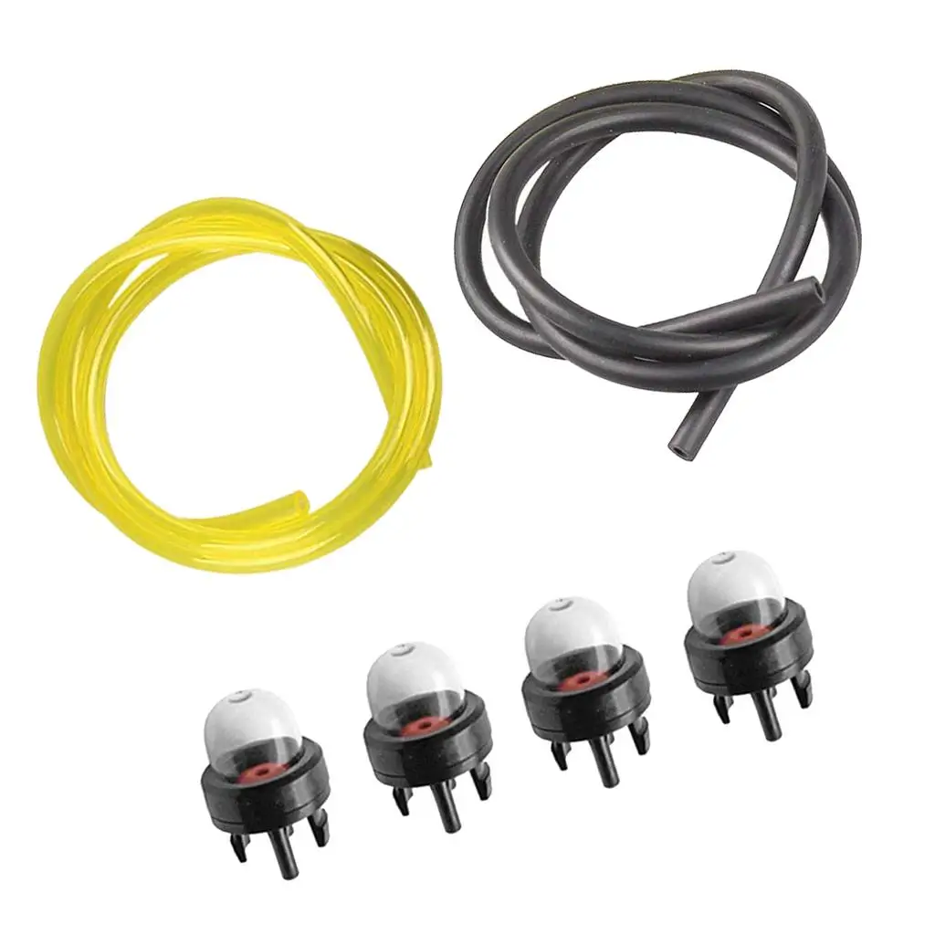 Chainsaw and Trimmer Fuel Hose Lines Kit Flexible Primer Bulb Rubber Replacement for CS310 CS340 CS3450 SRM410U PB770H