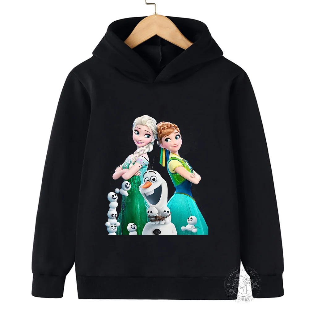 Girl Hoody Clothing Spring autumn Long Sleeves for Children\'s Hoodies Girl Tops cartoon Frozen Elsa Sweatshirt Kids Clothes