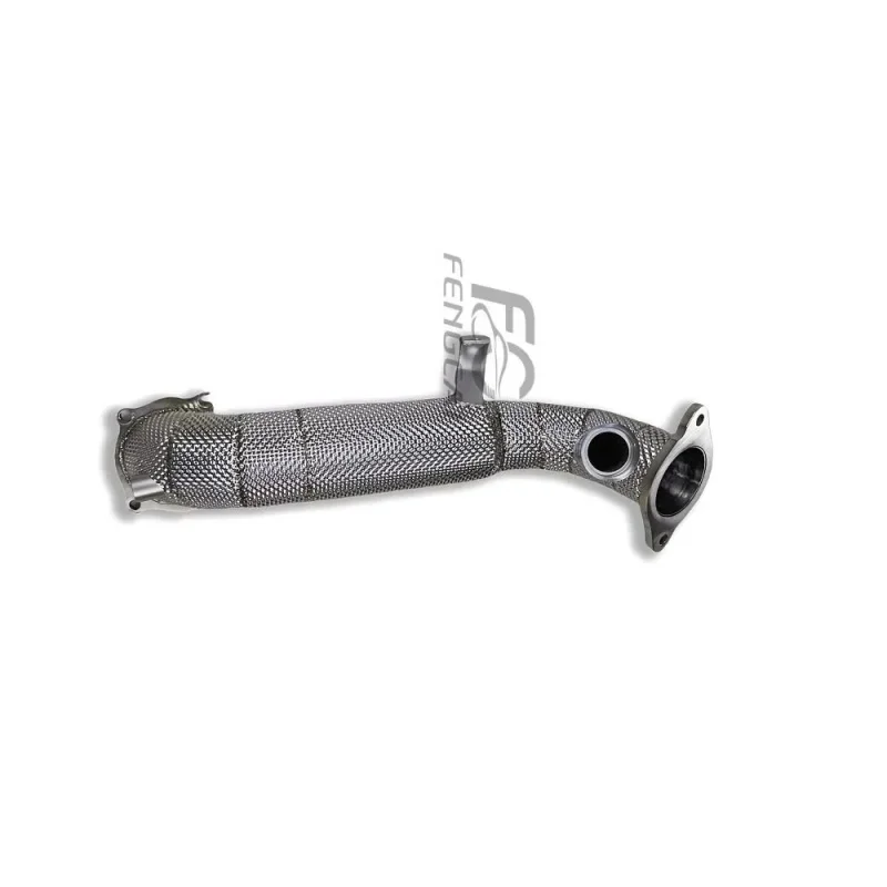 1.5mm Thick Smooth Finish SS304 Exhaust Downpipe Catalytic Converter for Alfa Romeo Stelvio 2.0T 2017-2019 Direct Fit Parts
