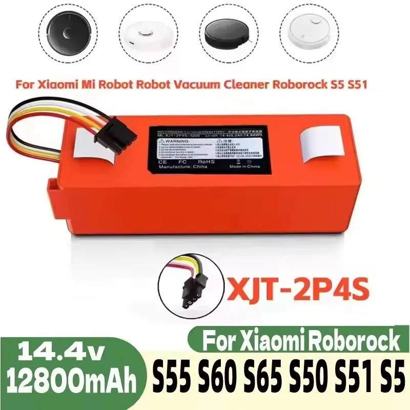 14.4V 6500mAh Original Replacement Battery For Xiaomi Roborock S6 S7 MaxV Q5 Q7 MAX Robot Vacuum Cleaner Accessories Parts