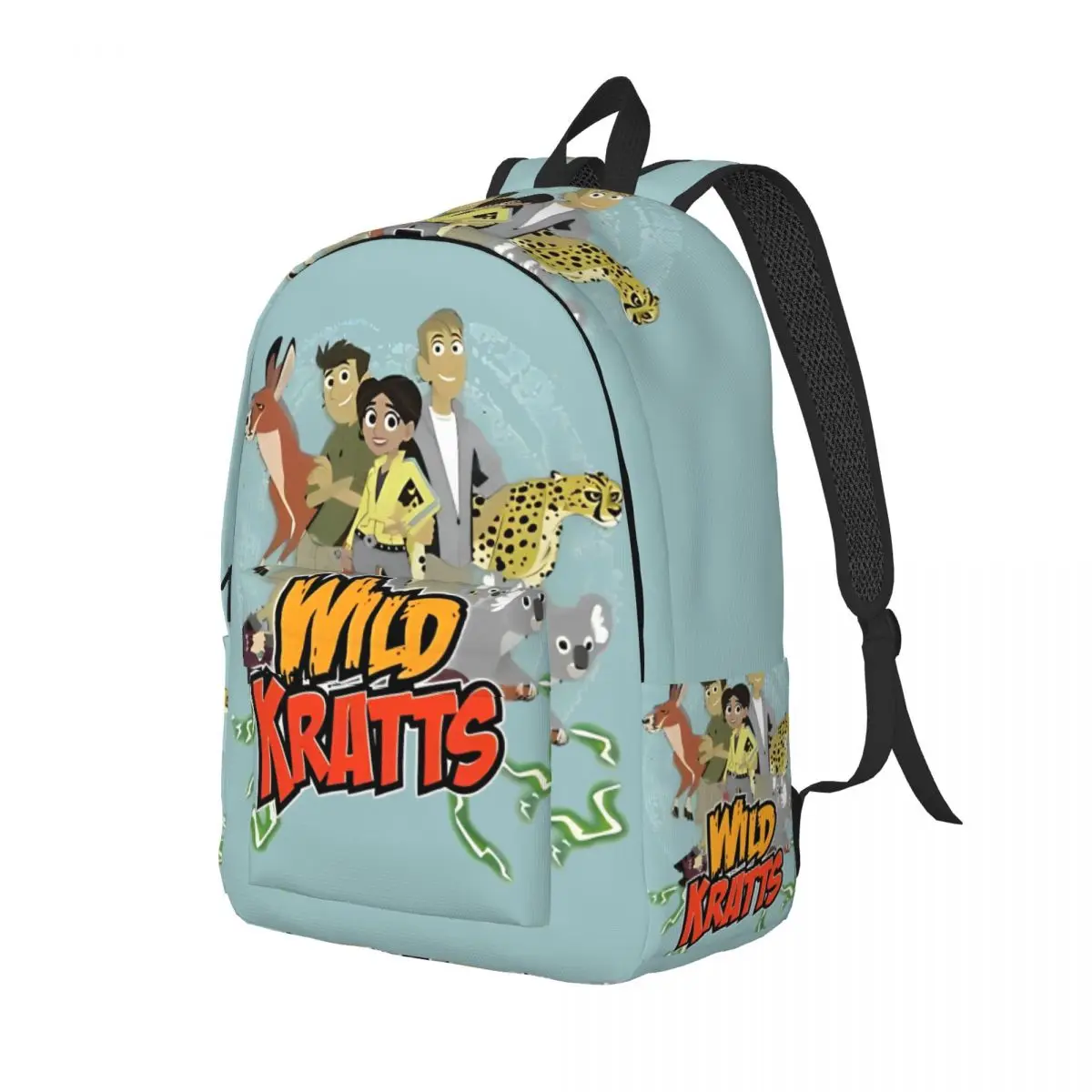 Wild Kratts Backpack for Men Women Casual High School Work Daypack Laptop Computer Canvas Bags Gift