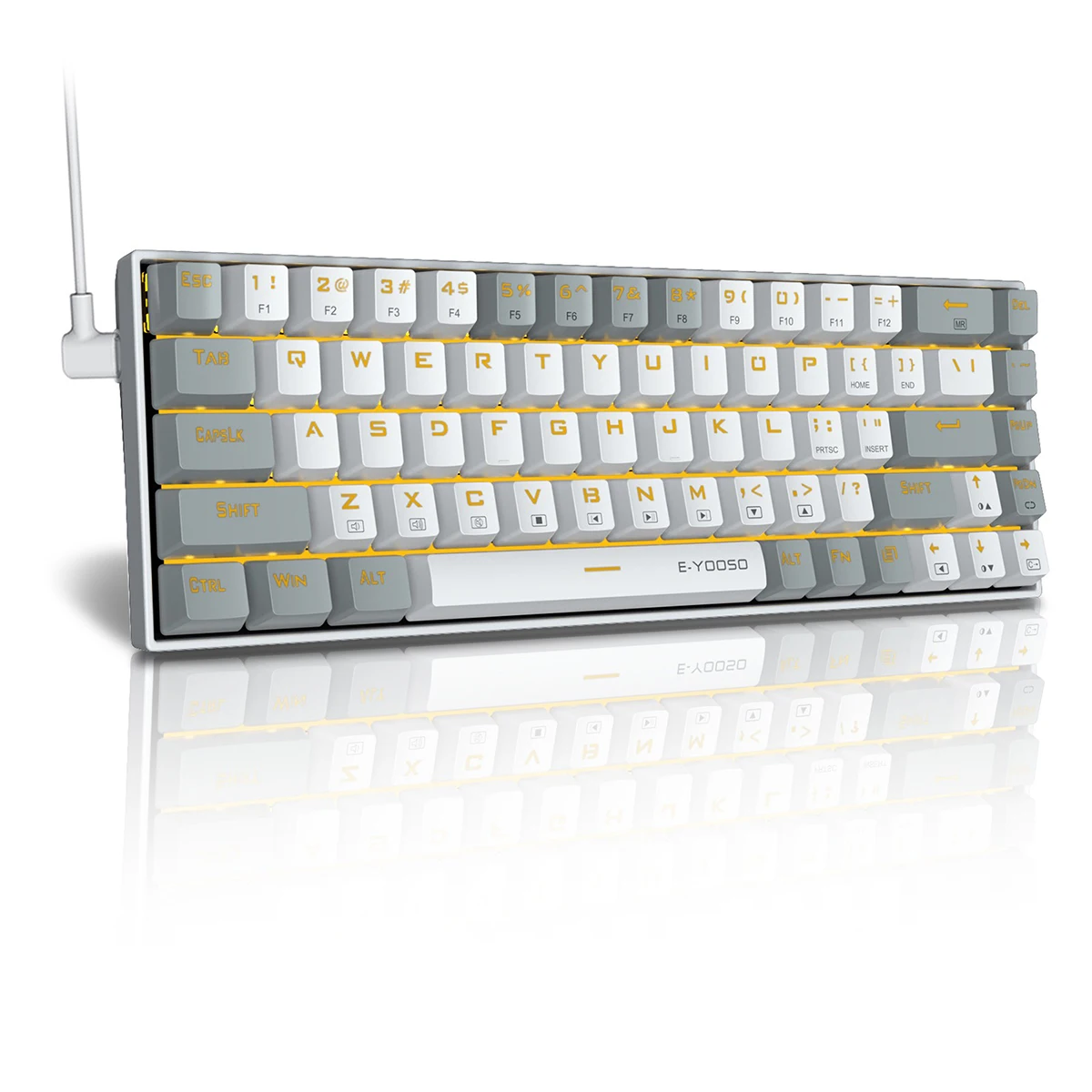 

E-YOOSO Z686 68 Keys Hot Swappable Mechanical Keyboard Backlight N-Key Rollover Ergonomic Wired Gaming Keyboard