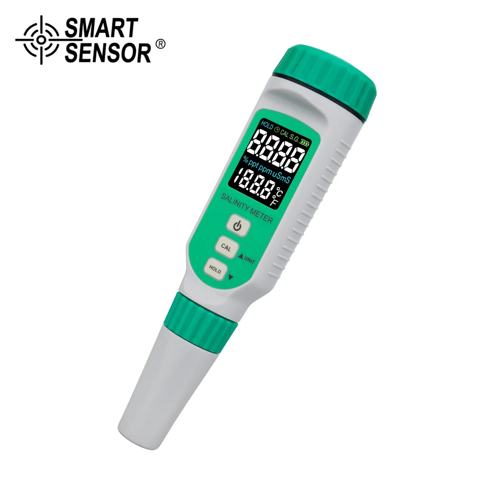 Professional Digital Salinity Meter Beverages Seawater Salt Content Water Quality Tester Rechargeable Salinometer Halometer