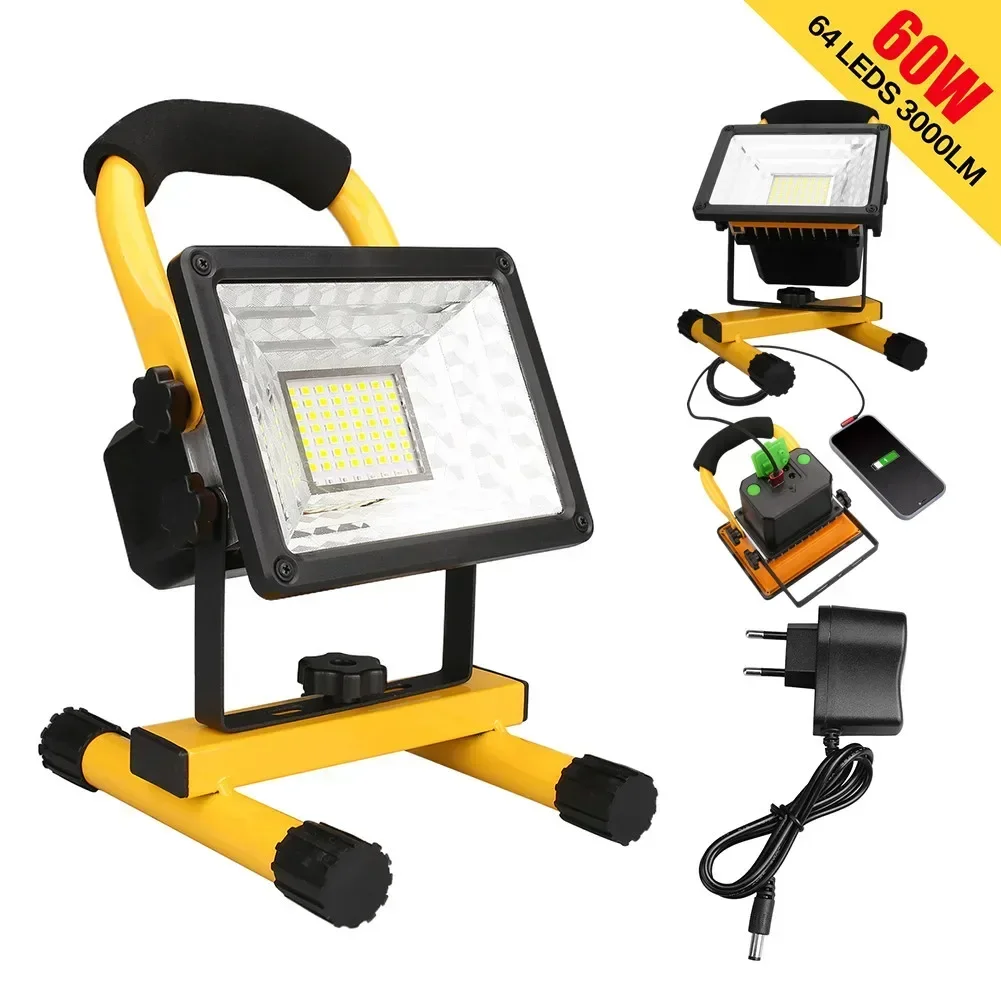 LED Work Lights Rechargeable Floodlight Emergency Work Job Site Lights Waterproof Portable Floodlight for Outdoor Camping Hiking