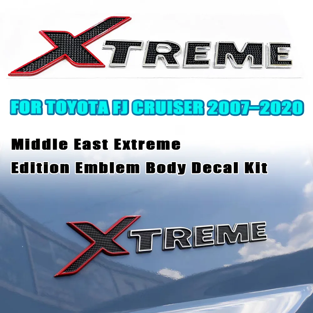 For Toyota FJ Cruiser Modifications Middle East Extreme Sports Personalized Emblem Sticker Universal Car Decoration X Emblem