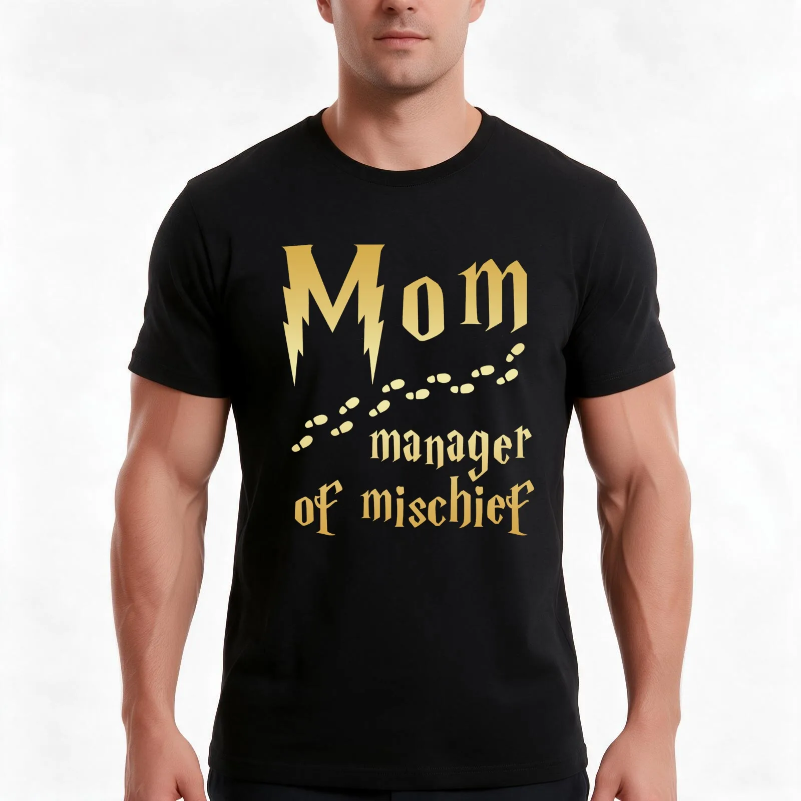Magical Mom, Manager of Mischief Sweatshirt T-Shirt, Summer Casual Cotton Tee, Oversized Streetwear Tops, Vintage Graphic Print