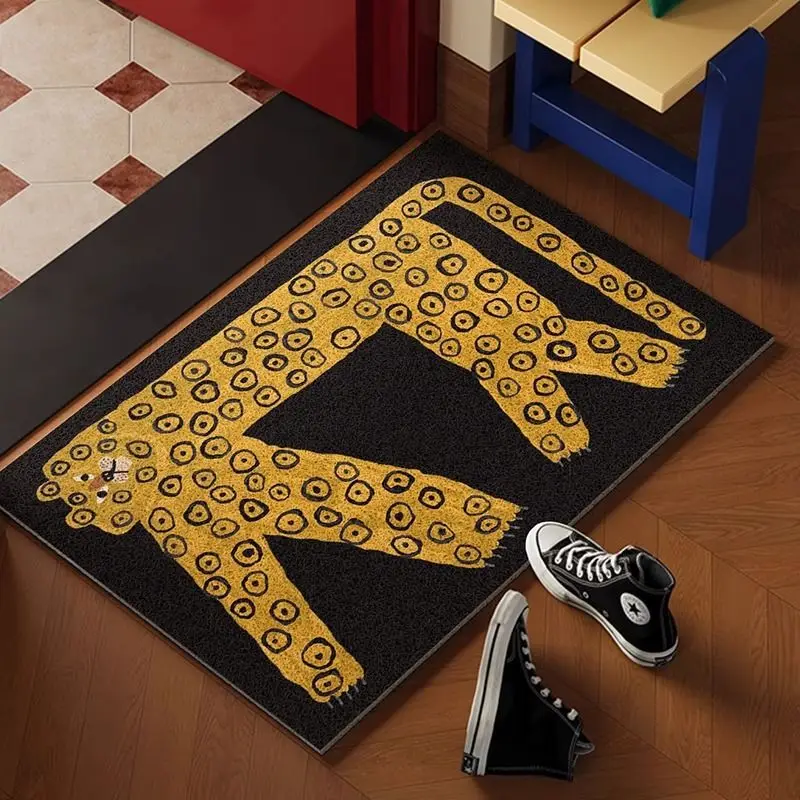 Animal PVC Welcome Doormat Cartoon Colorful Cuttable House Entrance Mat Carpet Anti Dust Pad Outdoor Aesthetic Home Decor