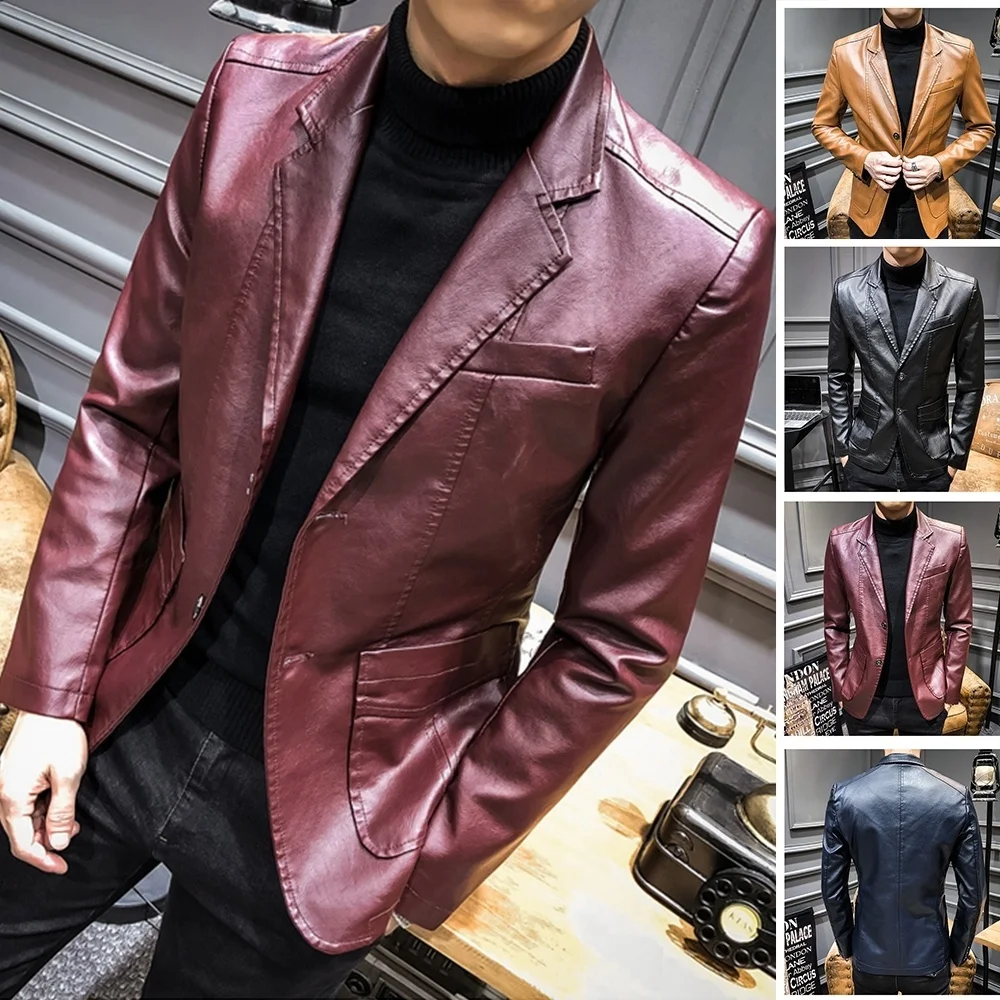 Mens Jackets Autumn and Winter Warm Coat Fashion Leather Jacket Men Clothing Jacket For Men Luxury Casual Business Blazer