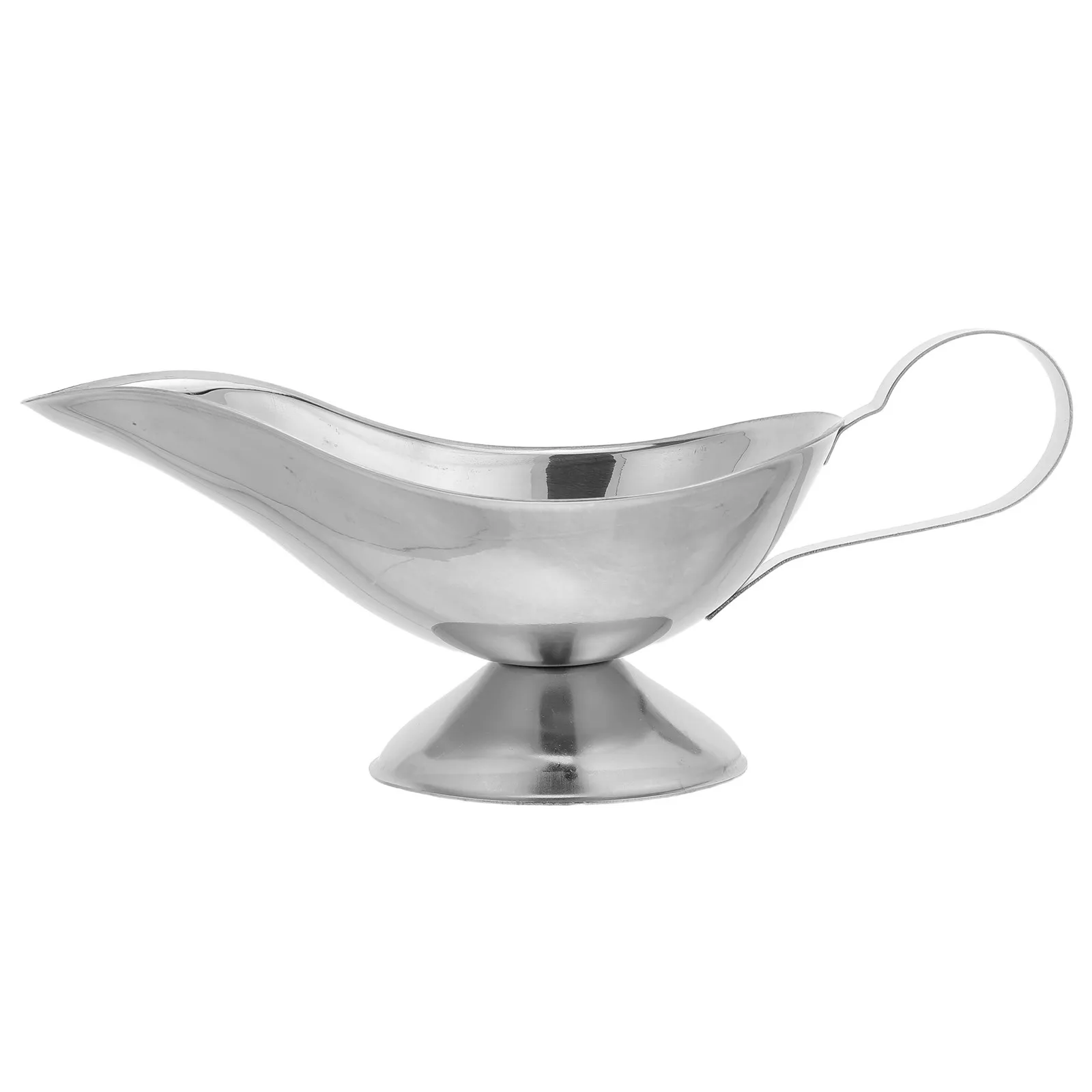 

Stainless Steel Gravy Sauce Bucket Container Thick Rustproof Easy Pour Handle for Steak Sauce Dressing Condiment