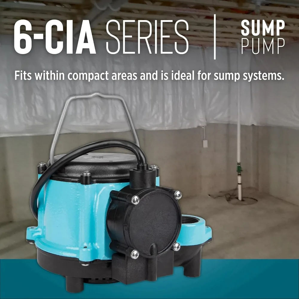 6-CIA-ML 115 Volt, 1/3 HP, 2760 GPH Cast Iron Replacement Compact Submersible Pump for Under Sink