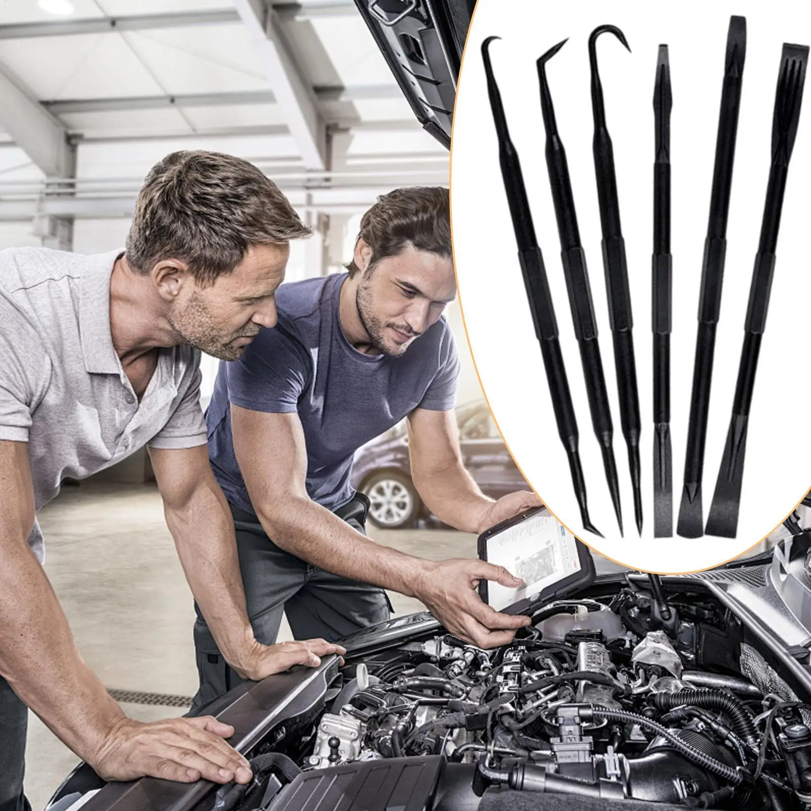 

6pcs Automotive Pry Bar Set Oil Seal Puller Hook Combination Tool Prybars Set High-Strength Ultra-Thin Car Repair Kit universal