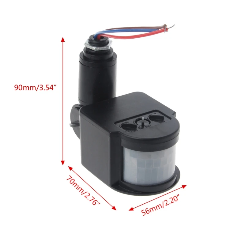 Description Picture 2 of itemAC110-240V LED Lighting Motion Sensor Led Flood Light Switch PIR Infrared Motion Sensor Switch for Outdoor Indoor DropShip