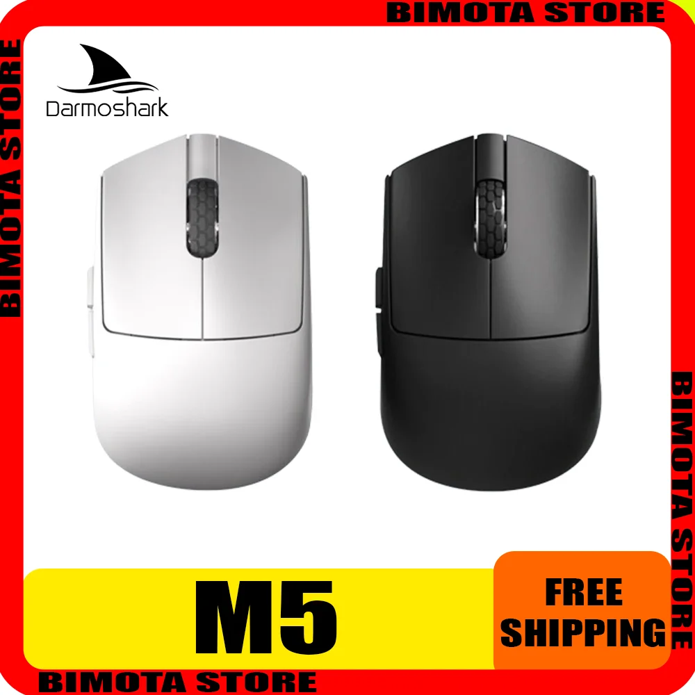 

Darmoshark M5 Wireless Bluetooth Mouse 8K Gaming Three Mode PAW3395 Sensor Customized Lightweight Mouse Pc Gamer Accessories