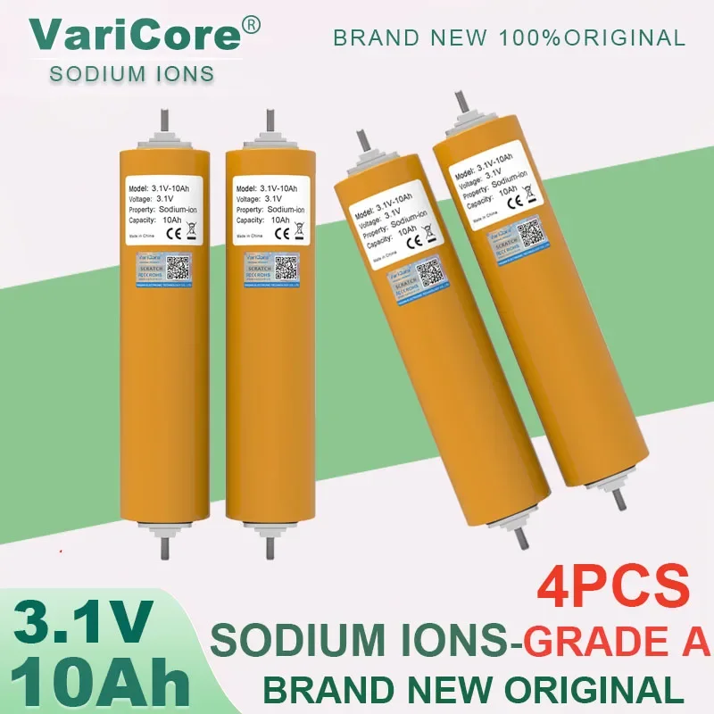 

4pcs 3.1V 10Ah Sodium-Ion battery 20c Resistant to low,high temperature DIY 12V Inverter Electric Vehicle Travel Camping Grade A