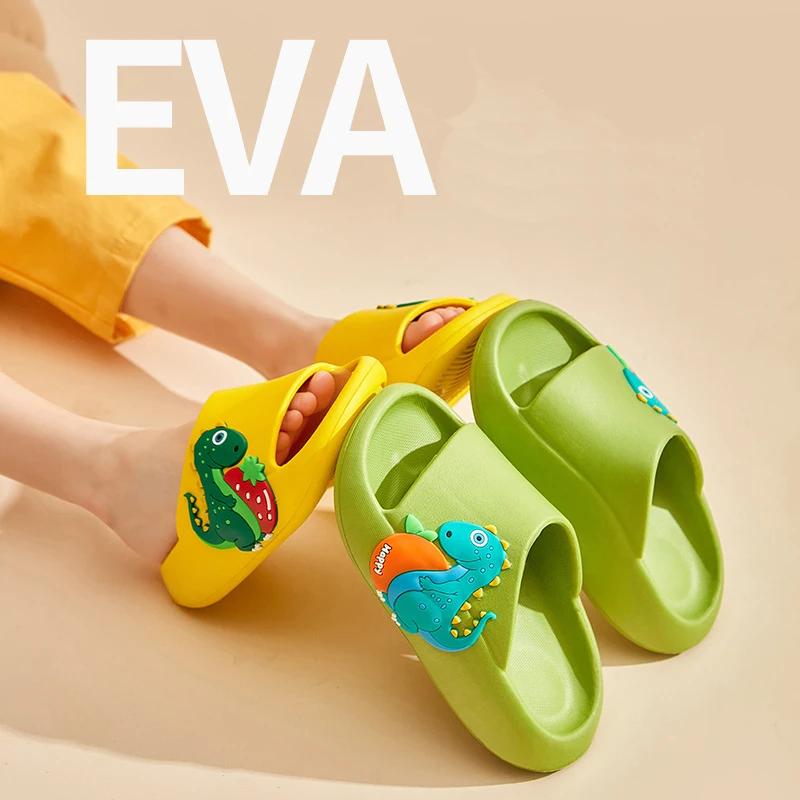 Eva Children\'s Sandals Anti-Odour Children\'s Slippers Stepping Shit Feeling Super Soft Non-Slip Cartoon Bathroom Girls Slippers