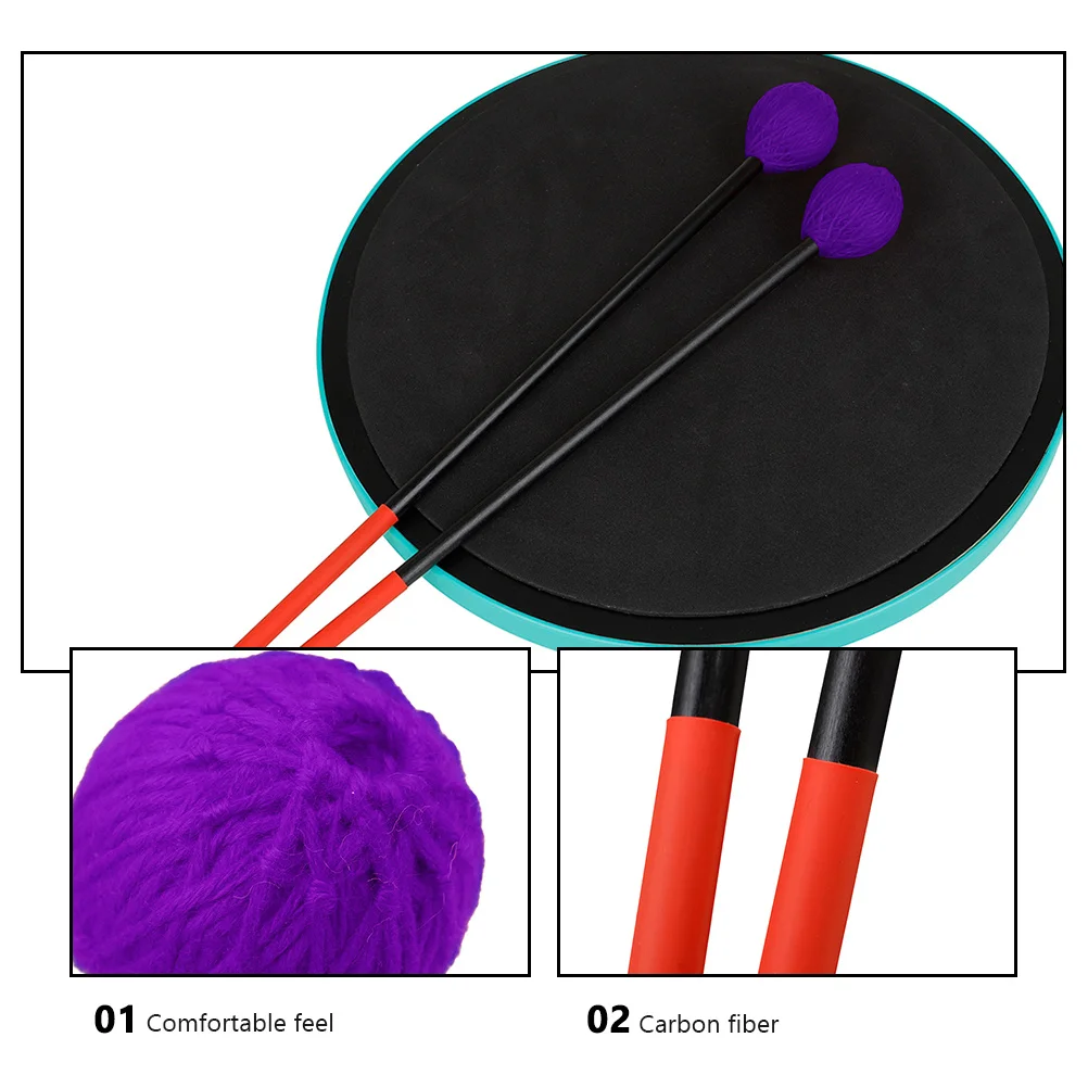 

2Pcs Premium Marimba Mallets Xylophone Sticks No Burrs Fine Workmanship Good Toughness Comfortable Feel Xylophone Mallets