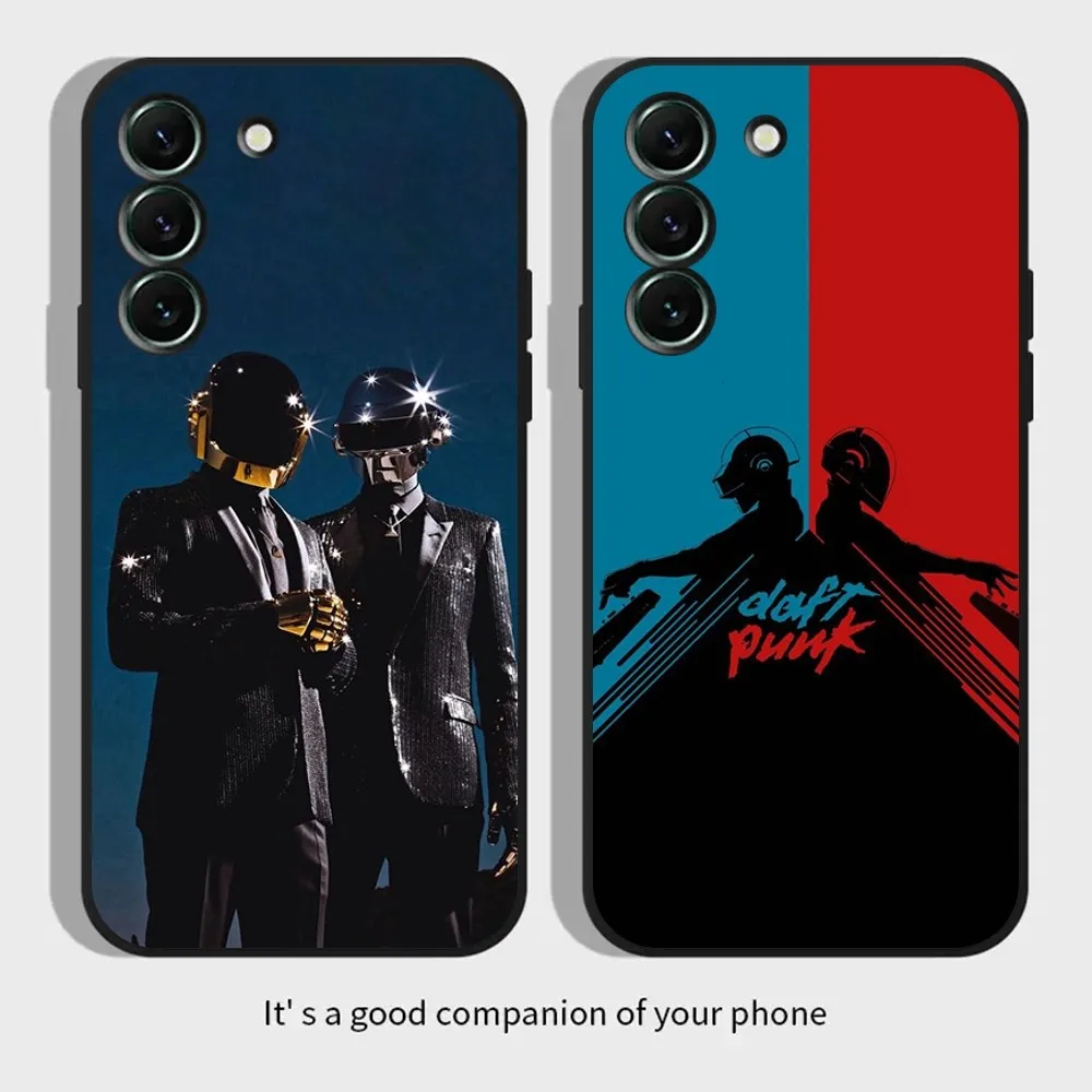 D-Daft Punk Band Phone Case for SamsungS24,S23,S22,S21,S20 Ultra Pro S10,S30Plus,20 Ultra Black Cover